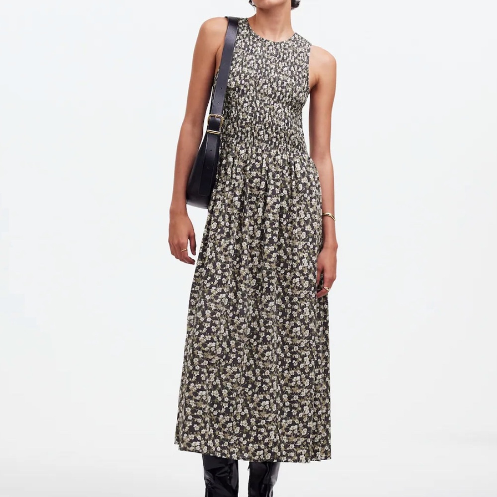 Madewell Melody Smocked Midi Dress